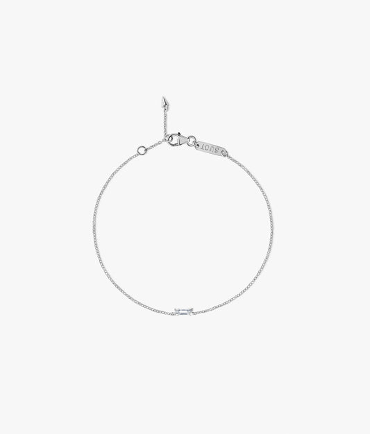 Half Cut Lab Diamonds 14K White Gold Bracelet 0.17 ct