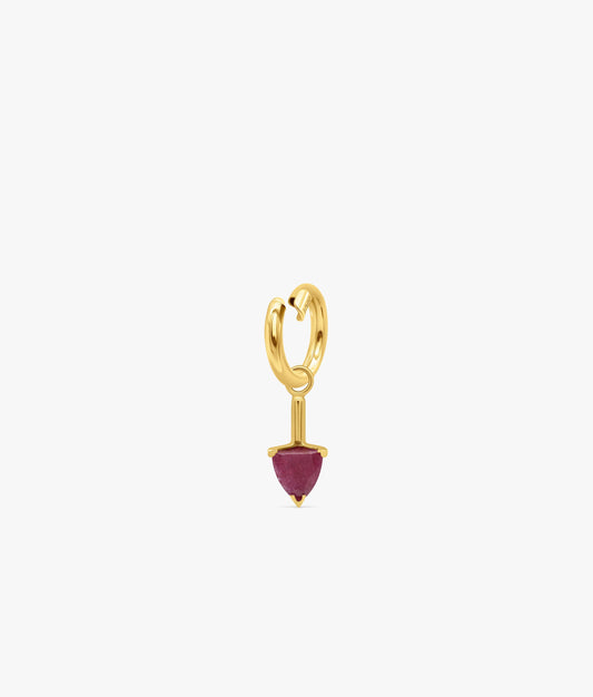 Half Cut Treated Ruby Charm