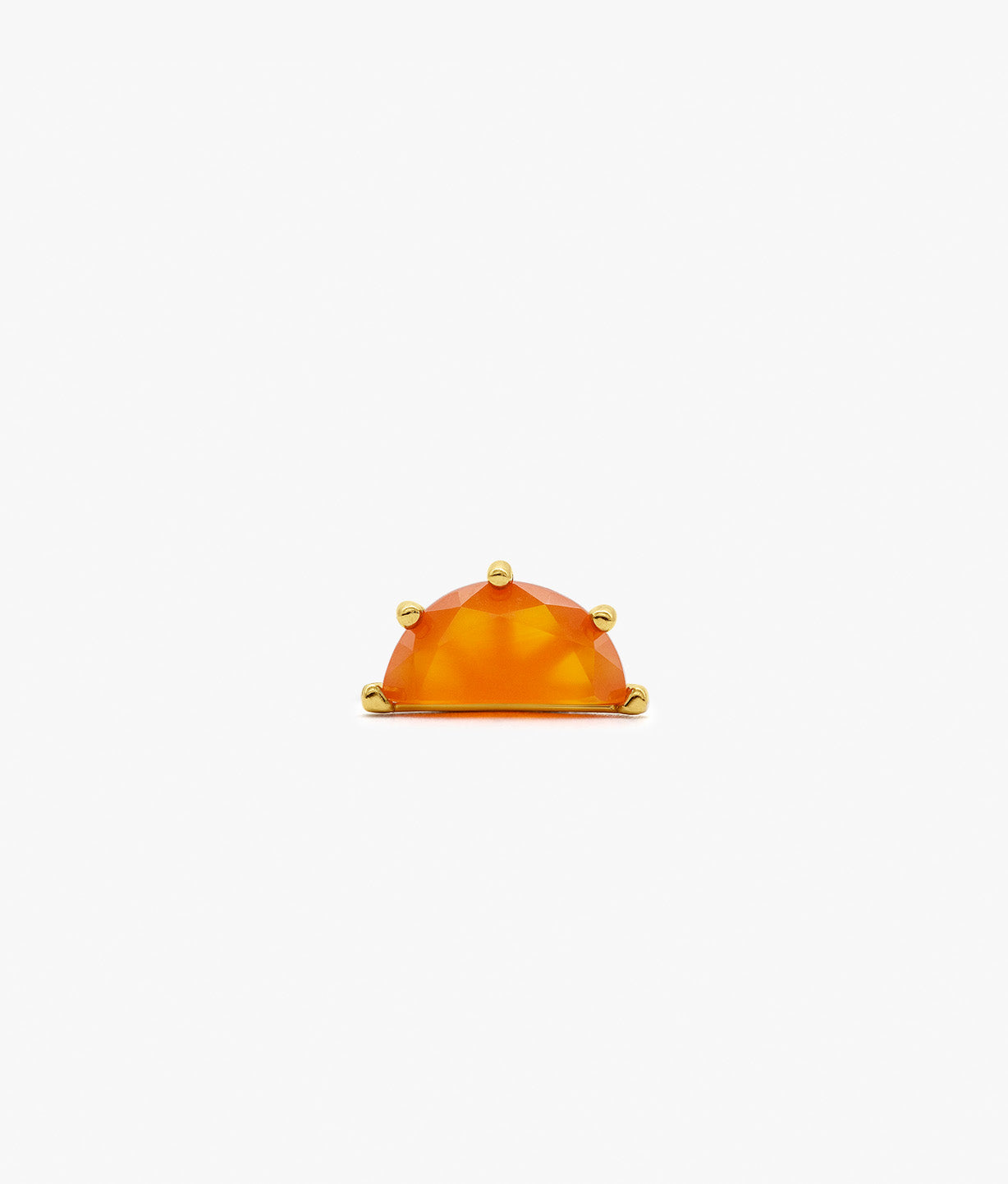 Half Cut Carnelian Earring